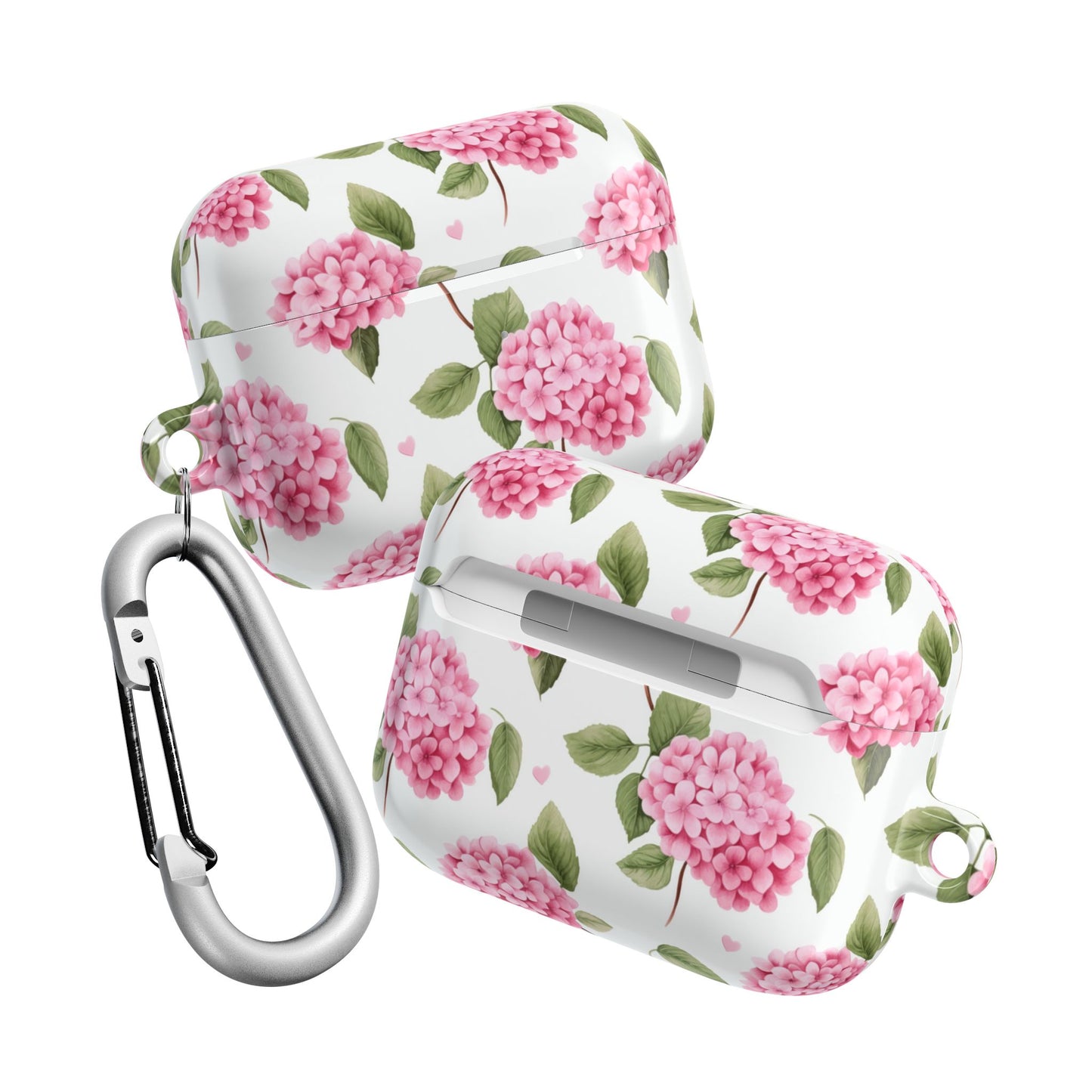 Bright Pink Hydrangea AirPod Case – Floral, Fun & Fabulous