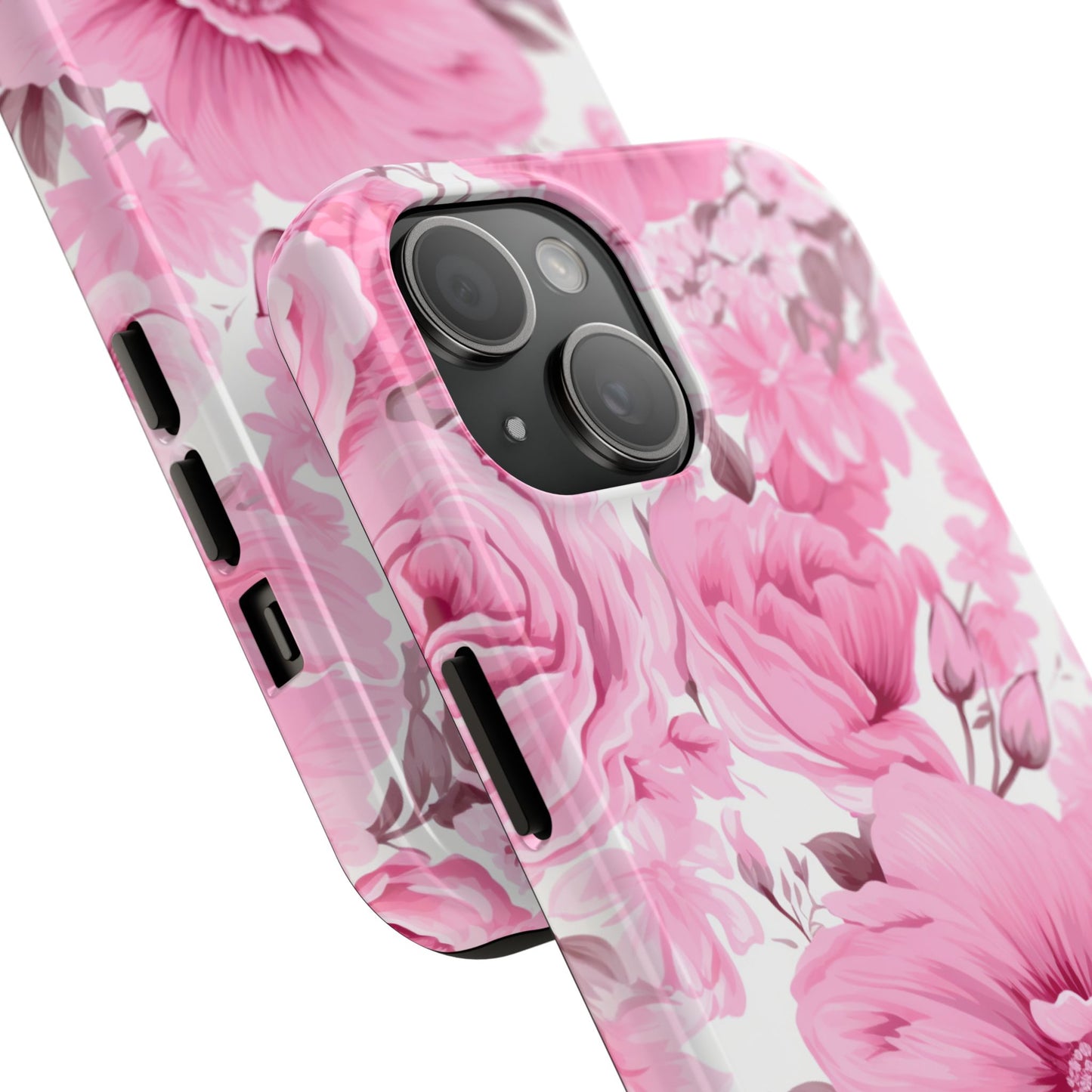 Floral Tough Phone Case – Pink Blossom Design Soft Aesthetic, Strong Protection