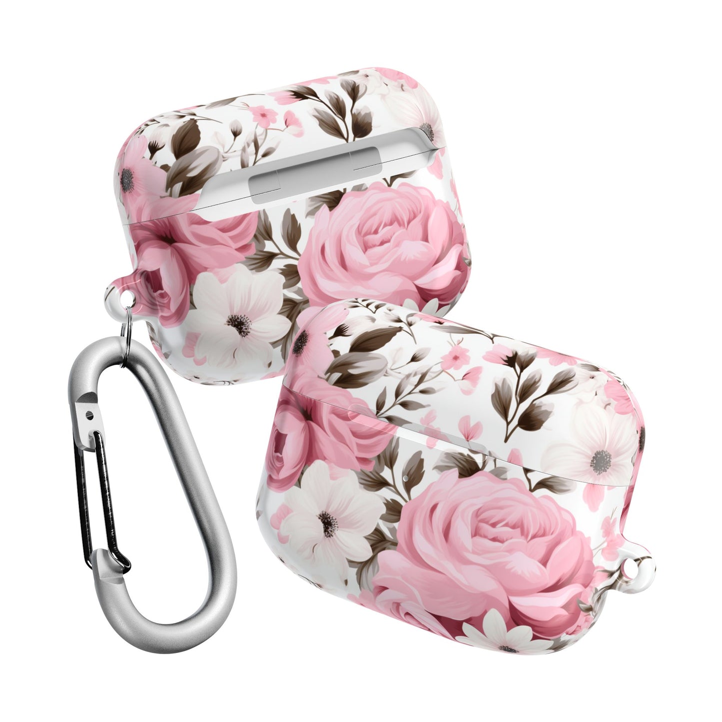 Floral AirPod Case – Stylish Pink Rose Design for Music Lovers Romantic Florals, Everyday Function