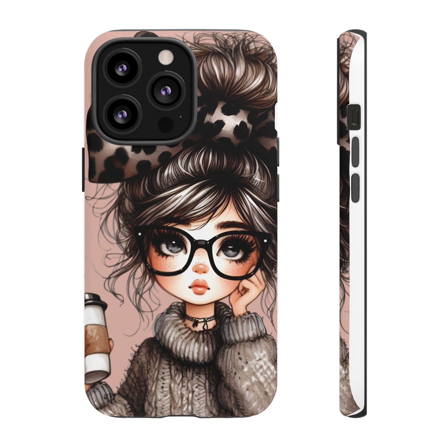 Cute Girl Phone Case with Leopard Bow | Tough Cases for Trendy Teens