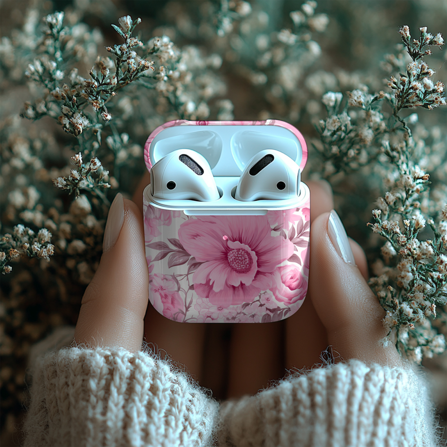 Bright Pink Daisy AirPod Case – Playful, Pretty & Petal-Packed