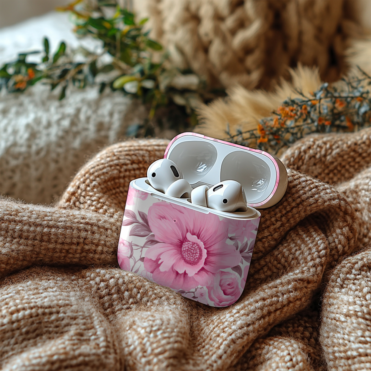 Bright Pink Daisy AirPod Case – Playful, Pretty & Petal-Packed