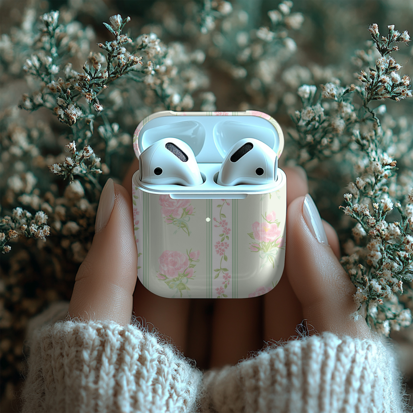 Floral Vintage AirPod Case – Stylish Protective Cover for EarPods Vintage Vibes, Modern Protection