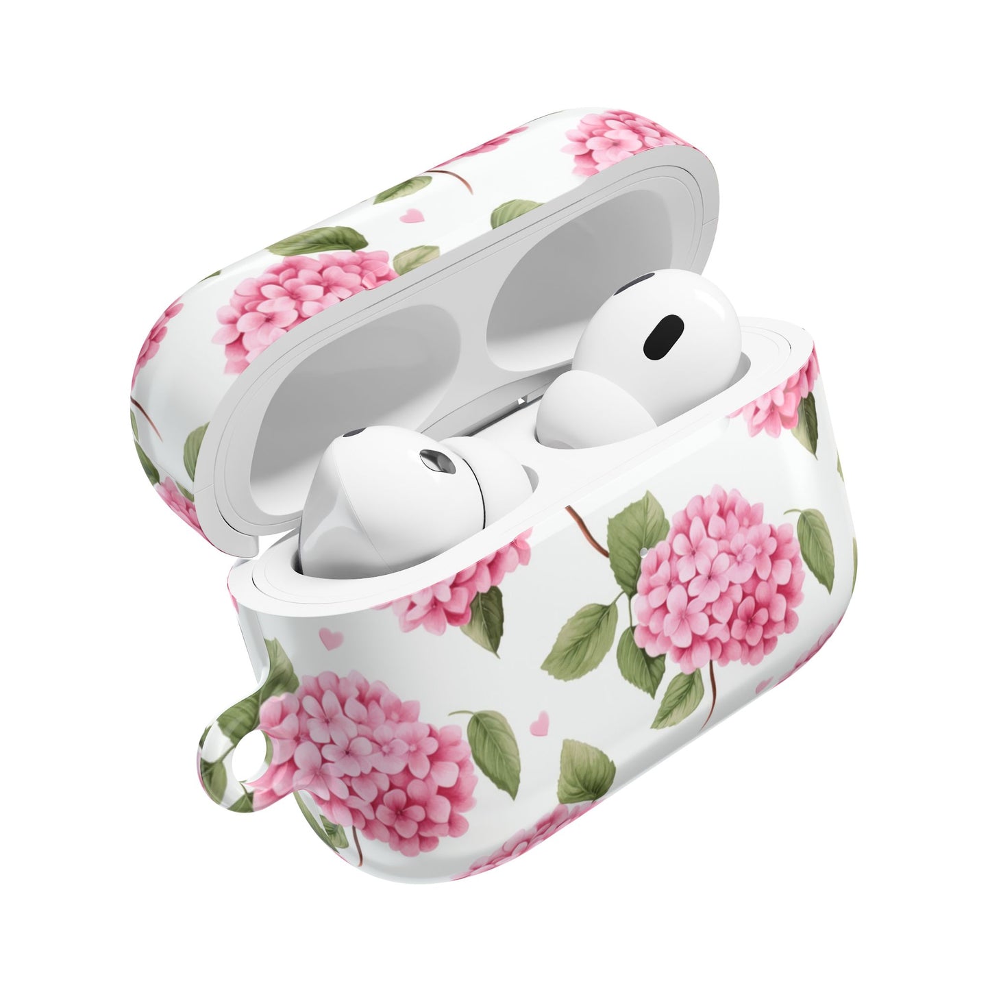 Bright Pink Hydrangea AirPod Case – Floral, Fun & Fabulous