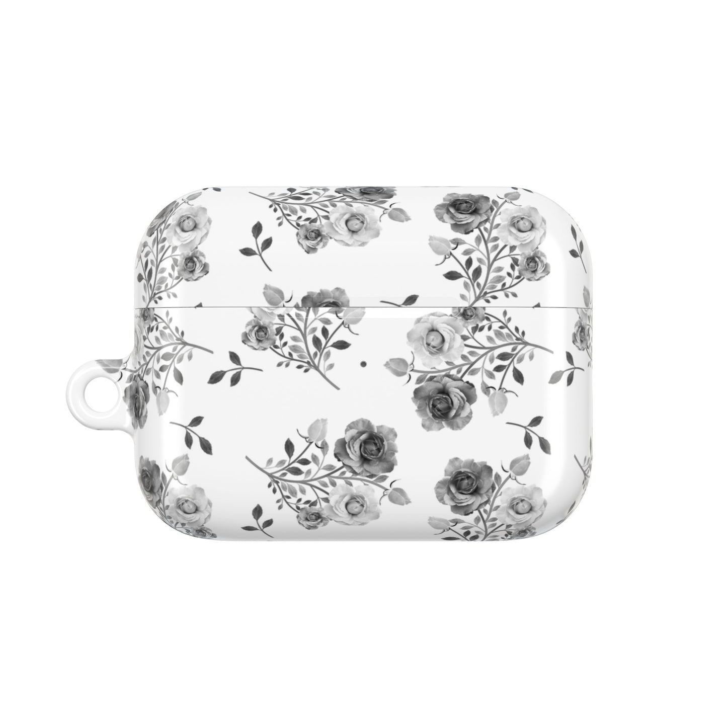 Black & White Floral AirPod Case – Classic, Chic & Timeless