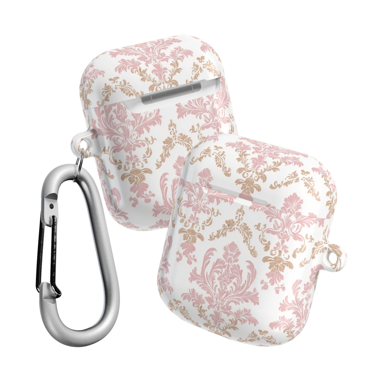Pink & Tan Damask Tough Phone Case – Vintage Glam Meets Modern Protection Timeless Pattern, Everyday Strength
