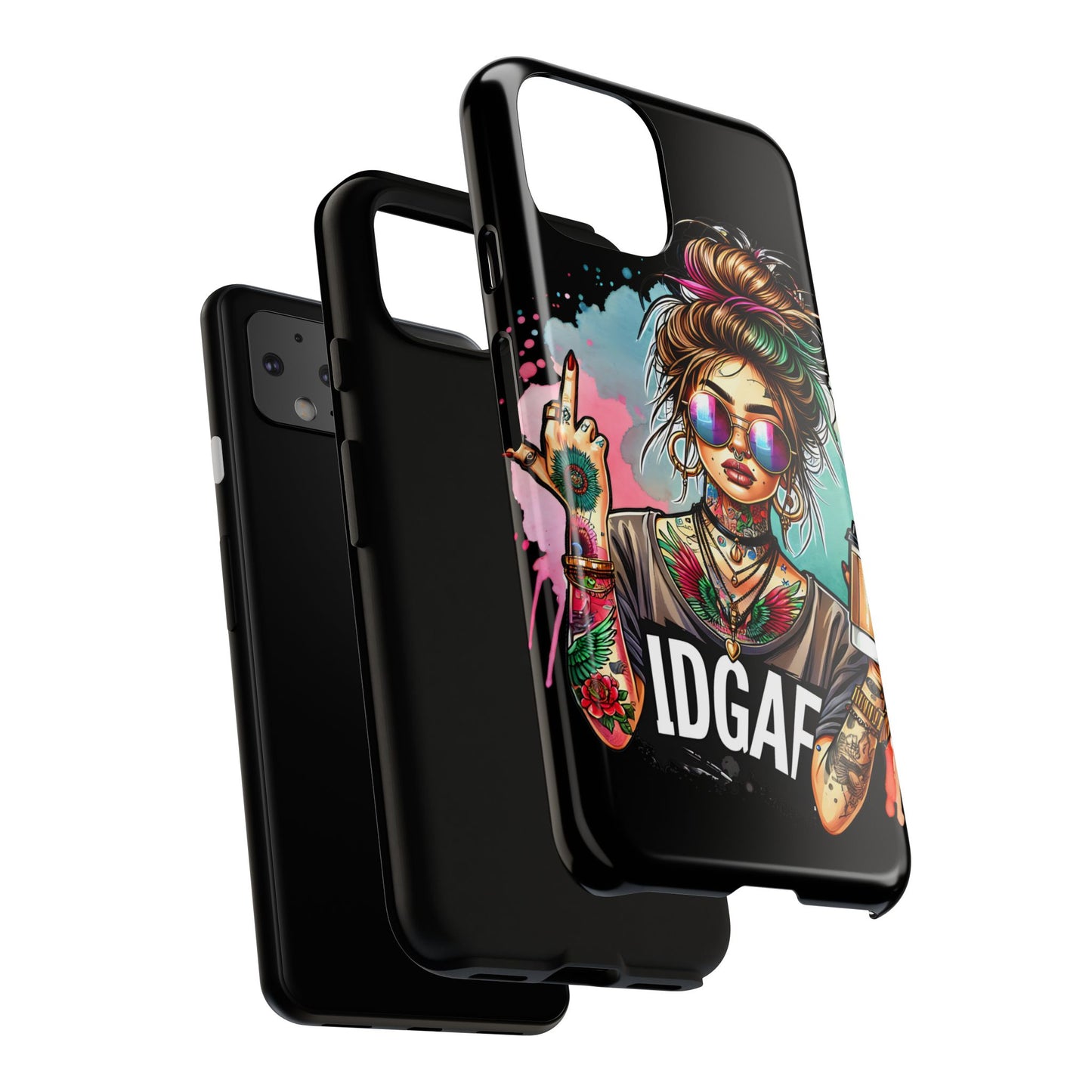 IDGAF Tough Phone Case - Stylish & Edgy Smartphone Protection for Trendsetters