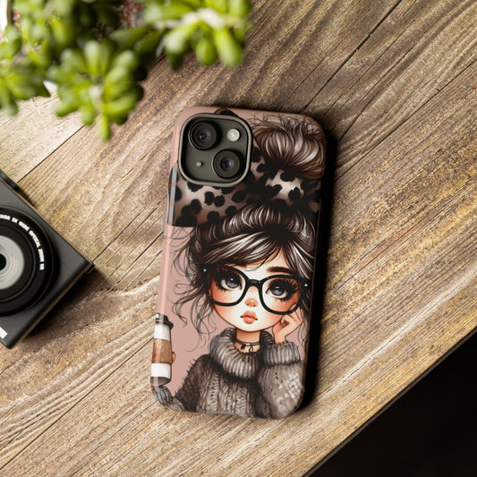 Cute Girl Phone Case with Leopard Bow | Tough Cases for Trendy Teens