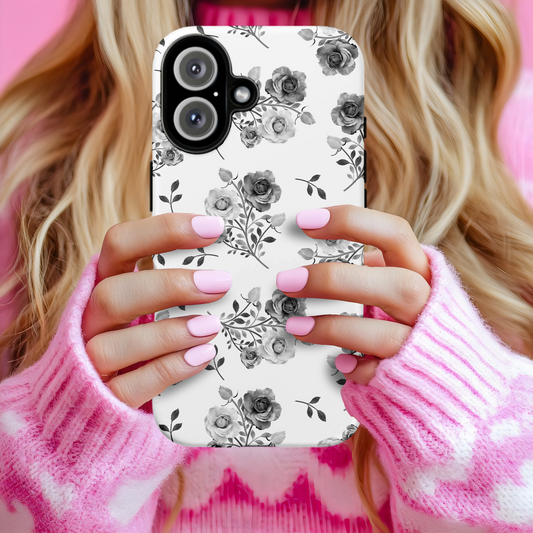 Elegant Floral Tough Phone Case – Durable Protection with a Chic Design Timeless Beauty Meets Everyday Strength