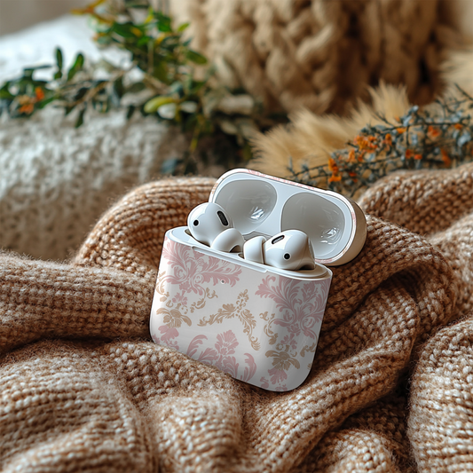 Pink & Tan Damask Tough Phone Case – Vintage Glam Meets Modern Protection Timeless Pattern, Everyday Strength