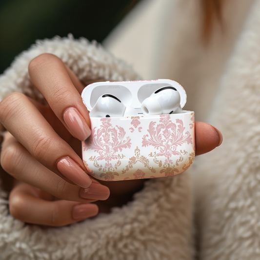 Pink & Tan Damask Tough Phone Case – Vintage Glam Meets Modern Protection Timeless Pattern, Everyday Strength