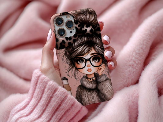 Cute Girl Phone Case with Leopard Bow | Tough Cases for Trendy Teens