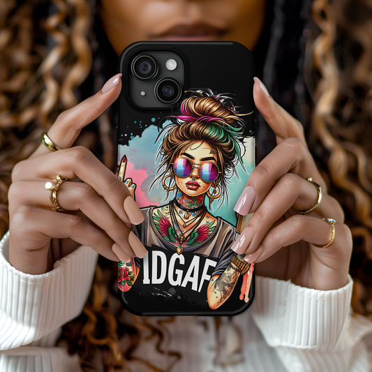 IDGAF Tough Phone Case - Stylish & Edgy Smartphone Protection for Trendsetters