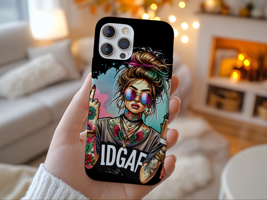 IDGAF Tough Phone Case - Stylish & Edgy Smartphone Protection for Trendsetters