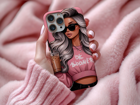 Trendy Phone Case - 'OK Boomer' Design for Fashion-Conscious Millennials